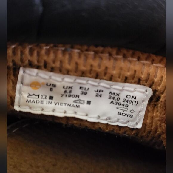 Timberland 3-Eye Chukka Boot Wheat Big Kids Junior's size 6 (EU 39) 7190R - Picture 11 of 12